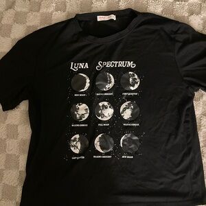 ROMWE Black Luna Spectrum Tee